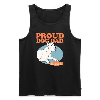 Dogo Argentino Papa Chiens Chien Propriétaire Cadeau - Débardeur bio Premium Homme - noir - Devant - Michal (187cm)