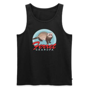Frettchen Grandpa Frettchen Besitzer Geschenk - Männer Premium Bio Tank Top - Schwarz - Vorne - Michal (187cm)