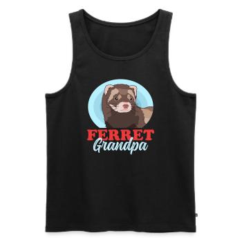 Ferret Grandpa Owner Ferret Gift - Men's Premium Organic Tank Top - black - Front - Michal (187cm)
