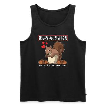 Cute Squirrel Squirrel Grey Squirrel Gift - Men's Premium Organic Tank Top - black - Front - AI Model Male 178 light (178cm)