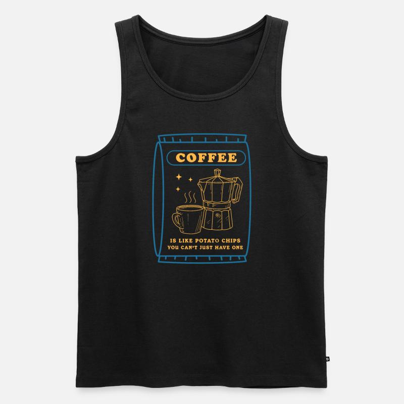 Kaffee Kaffeeliebhaber Kaffeetrinker Geschenk - Männer Premium Bio Tank Top - Schwarz
