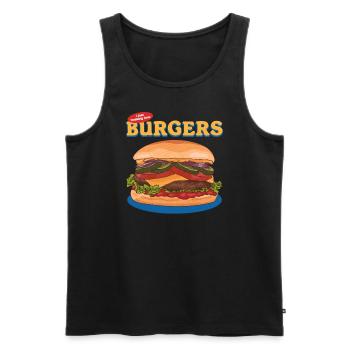 Hamburg Fast Food Burger Fast Food Cadeau - Débardeur bio Premium Homme - noir - Devant - Michal (187cm)