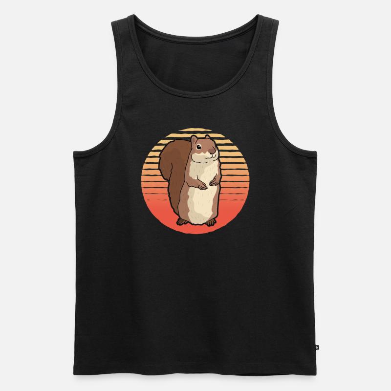 Süßes Eichhörnchen Hörnchen Grauhörnchen Geschenk - Männer Premium Bio Tank Top - Schwarz
