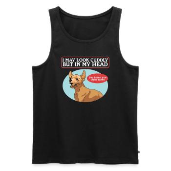 Chihuahua Hundebesitzer Hunde Chihuahuas Geschenk - Männer Premium Bio Tank Top - Schwarz - Vorne - Michal (187cm)