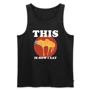 Macaroni and Cheese Mac And Cheese Gift - Men's Premium Organic Tank Top - black - Front - AI Model Male 178 light (178cm)
