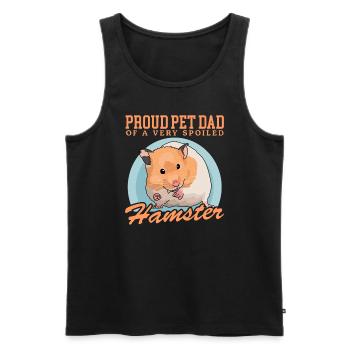 Hamster Papa Cadeau de hamster nain d’or - Débardeur bio Premium Homme - noir - Devant - Michal (187cm)