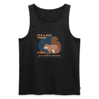 Süßes Eichhörnchen Grauhörnchen Geschenk - Männer Premium Bio Tank Top - Schwarz - Vorne - AI Model Male 178 light (178cm)