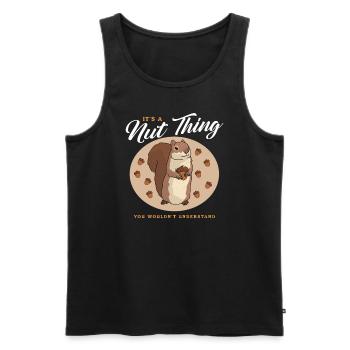 Cute Squirrel Grey Squirrel Squirrel Gift - Men's Premium Organic Tank Top - black - Front - AI Model Male 178 light (178cm)