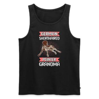 Deutsch Kurzhaar Grandma Hundebesitzerin Geschenk - Männer Premium Bio Tank Top - Schwarz - Vorne - Michal (187cm)