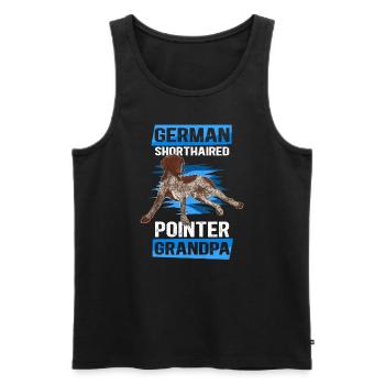 Cadeau de propriétaire de chien grand-père allemand à poil court - Débardeur bio Premium Homme - noir - Devant - Michal (187cm)