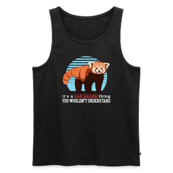 Red Panda Red Panda Red Pandas Gift - Men's Premium Organic Tank Top - black - Front - Michal (187cm)