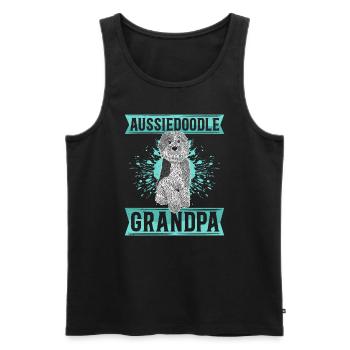 Aussiedoodle Grandpa Dogs Dog Owner Cadeau - Débardeur bio Premium Homme - noir - Devant - Michal (187cm)