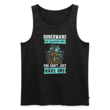 Doberman Dog Propriétaire Chien Cadeau - Débardeur bio Premium Homme - noir - Devant - Michal (187cm)