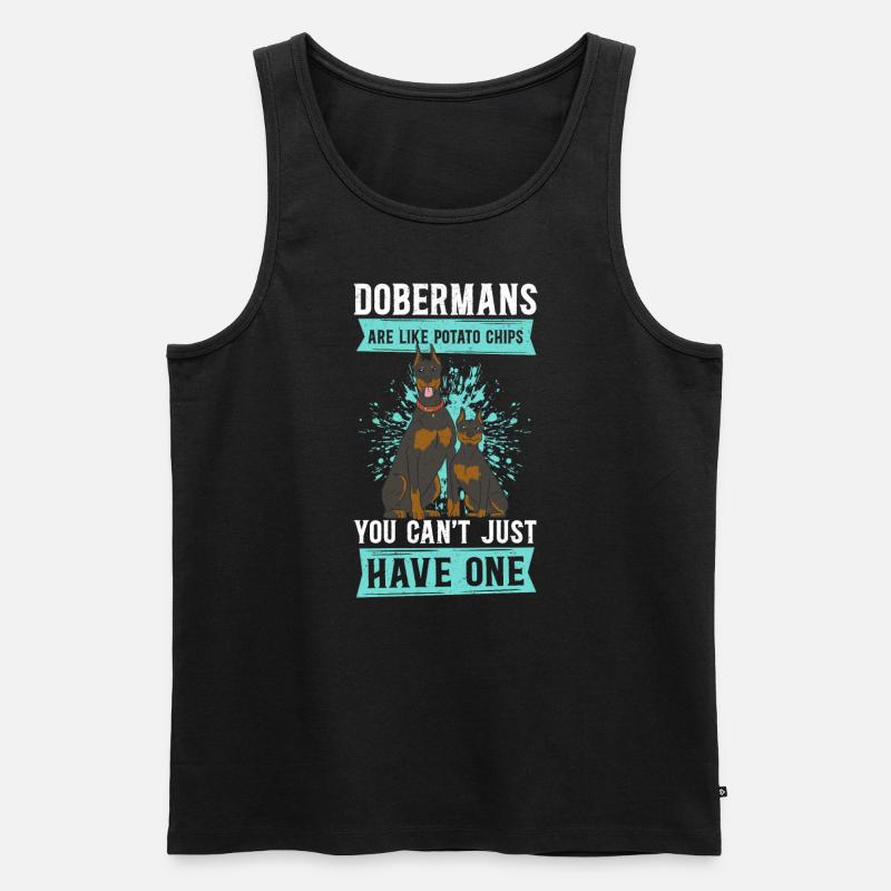 Dobermann Hundebesitzer Hund Geschenk - Männer Premium Bio Tank Top - Schwarz