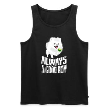 Pomeran immer ein guter Junge - Männer Premium Bio Tank Top - Schwarz - Vorne - AI Model Male 178 light (178cm)