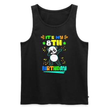 8. Geburtstag 8 Jahre alt | Geschenkidee Geschenk - Männer Premium Bio Tank Top - Schwarz - Vorne - Michal (187cm)