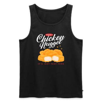 Chicken Nuggets Fast Food Huhn Nuggets Geschenk - Männer Premium Bio Tank Top - Schwarz - Vorne - AI Model Male 178 light (178cm)