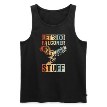 Falkner Falken Jagd Falknerei Beizjagd Geschenk - Männer Premium Bio Tank Top - Schwarz - Vorne - AI Model Male 178 light (178cm)