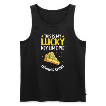 Cake Lime Cake | Lemon Cake Gift - Men's Premium Organic Tank Top - black - Front - Michal (187cm)