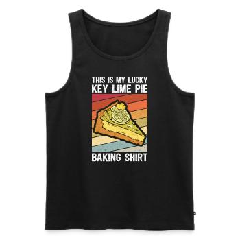 Cake Lemon Cake Lime Cake Gift - Men's Premium Organic Tank Top - black - Front - AI Model Male 178 light (178cm)