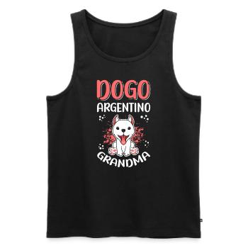 Dogo Argentino Grand-mère Chien Propriétaire Cadeau - Débardeur bio Premium Homme - noir - Devant - Michal (187cm)