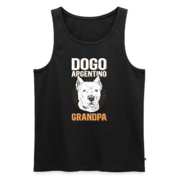 Dogo Argentino Grandpa Dog Owner Gift - Men's Premium Organic Tank Top - black - Front - Michal (187cm)