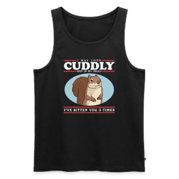 Cute Squirrel Grey Squirrel Squirrel Gift - Men's Premium Organic Tank Top - black - Front - Michal (187cm)