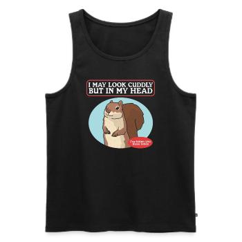 Cute Squirrel Squirrel Grey Squirrel Gift - Men's Premium Organic Tank Top - black - Front - Michal (187cm)