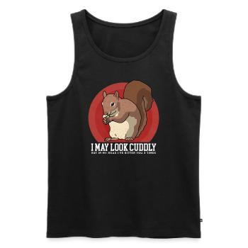 Cute Squirrel Squirrel Gift - Men's Premium Organic Tank Top - black - Front - Michal (187cm)