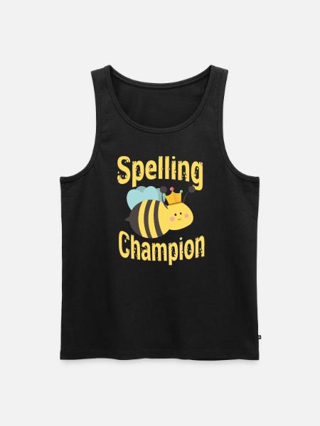 Spelling competition champion - Men's Premium Organic Tank Top - black