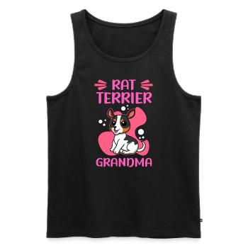 Rat Terrier Grandma Hund Hundebesitzer Geschenk - Männer Premium Bio Tank Top - Schwarz - Vorne - AI Model Male 178 light (178cm)