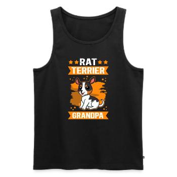 Rat Terrier Grandpa Hunde Hundebesitzer Geschenk - Männer Premium Bio Tank Top - Schwarz - Vorne - AI Model Male 178 light (178cm)