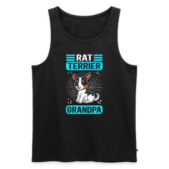 Rat Terrier Grandpa Hund Hundebesitzer Geschenk - Männer Premium Bio Tank Top - Schwarz - Vorne - AI Model Male 178 light (178cm)
