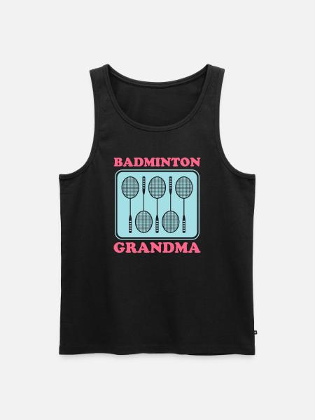 Badminton Grandma Badminton Player Gift - Men's Premium Organic Tank Top - black
