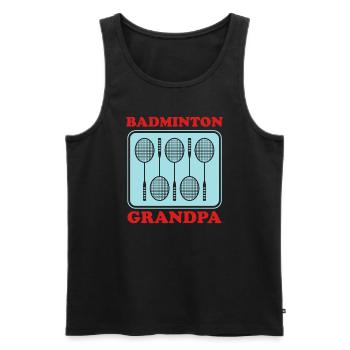 Badminton Grandpa Sport Badminton Player Cadeau - Débardeur bio Premium Homme - noir - Devant - Michal (187cm)