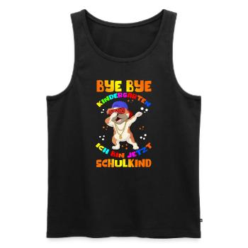 School Enrollment School Beginners Schoolchildren Gift - Men's Premium Organic Tank Top - black - Front - AI Model Male 178 light (178cm)