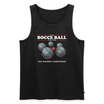 Boccia Bocce Bocciaspieler Boulesport Geschenk - Männer Premium Bio Tank Top - Schwarz - Vorne - AI Model Male 178 light (178cm)