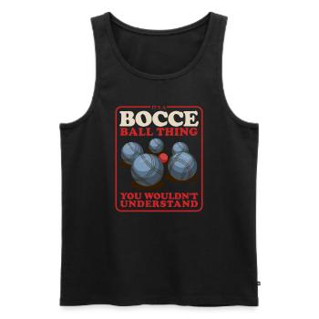 Boccia Bocciaspieler Bocce Boulesport Geschenk - Männer Premium Bio Tank Top - Schwarz - Vorne - AI Model Male 178 light (178cm)