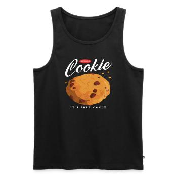 Cookies de cuisson Cookies Cadeau - Débardeur bio Premium Homme - noir - Devant - Michal (187cm)