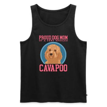 Cavapoo Mom Dogs Cavoodle Dog Owner Gift - Men's Premium Organic Tank Top - black - Front - AI Model Male 178 light (178cm)