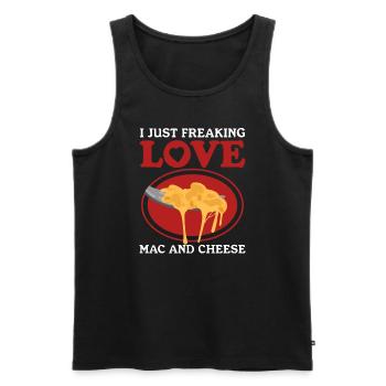 Macaroni and Cheese Mac And Cheese Gift - Men's Premium Organic Tank Top - black - Front - AI Model Male 178 light (178cm)