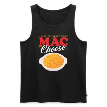 Makkaroni Mit Käse Mac And Cheese Geschenk - Männer Premium Bio Tank Top - Schwarz - Vorne - AI Model Male 178 light (178cm)