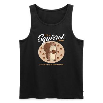 Cute Squirrel Squirrel Gift - Men's Premium Organic Tank Top - black - Front - AI Model Male 178 light (178cm)
