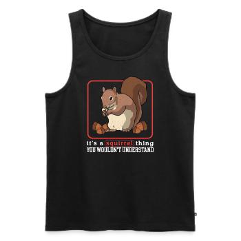 Cute Squirrel Squirrel Grey Squirrel Gift - Men's Premium Organic Tank Top - black - Front - AI Model Male 178 light (178cm)