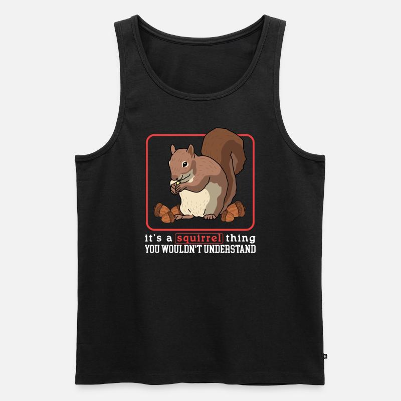 Süßes Eichhörnchen Hörnchen Grauhörnchen Geschenk - Männer Premium Bio Tank Top - Schwarz