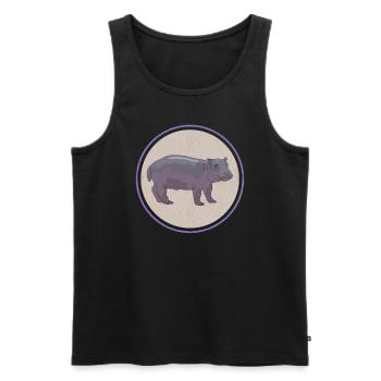 Nilpferd Baby | Flusspferd Nilpferde Geschenk - Männer Premium Bio Tank Top - Schwarz - Vorne - AI Model Male 178 light (178cm)