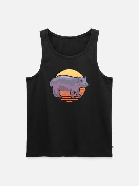 Hippo Baby Hippos Hippo Gift - Men's Premium Organic Tank Top - black