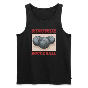 Boccia Bocciaspieler Boulesport Bocce Geschenk - Männer Premium Bio Tank Top - Schwarz - Vorne - AI Model Male 178 light (178cm)