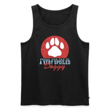 Dog Daddy Master Dogs Dog Owner Cadeau - Débardeur bio Premium Homme - noir - Devant - AI Model Male 178 light (178cm)