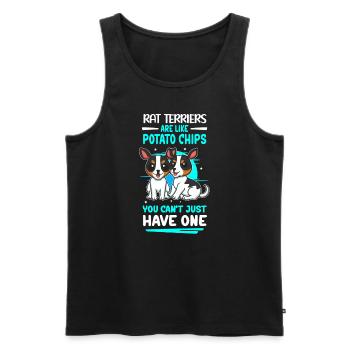 Rat Terrier Hunde Hundebesitzer Geschenk - Männer Premium Bio Tank Top - Schwarz - Vorne - AI Model Male 178 light (178cm)